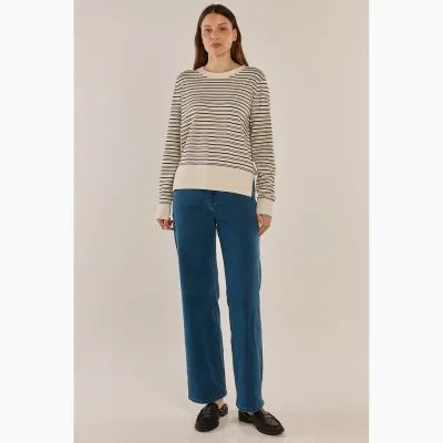 Louis Sweater - Cream/Black Stripe