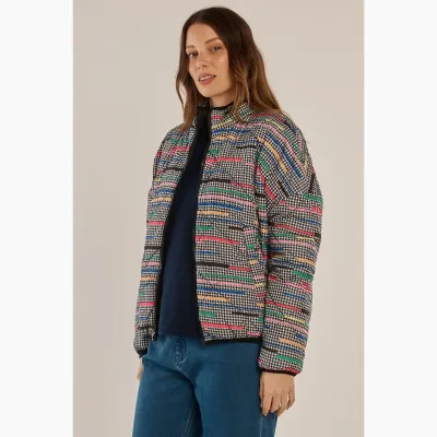Finch Reversible Jacket - Rainbow Houndstooth