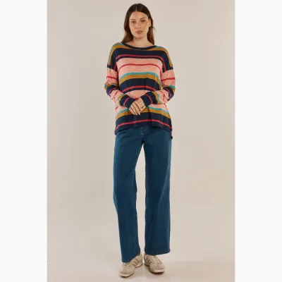 Natasha Knit Top - Multi Stripe