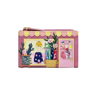 Compact Folding Wallet - Sewing Shop Raspberry
