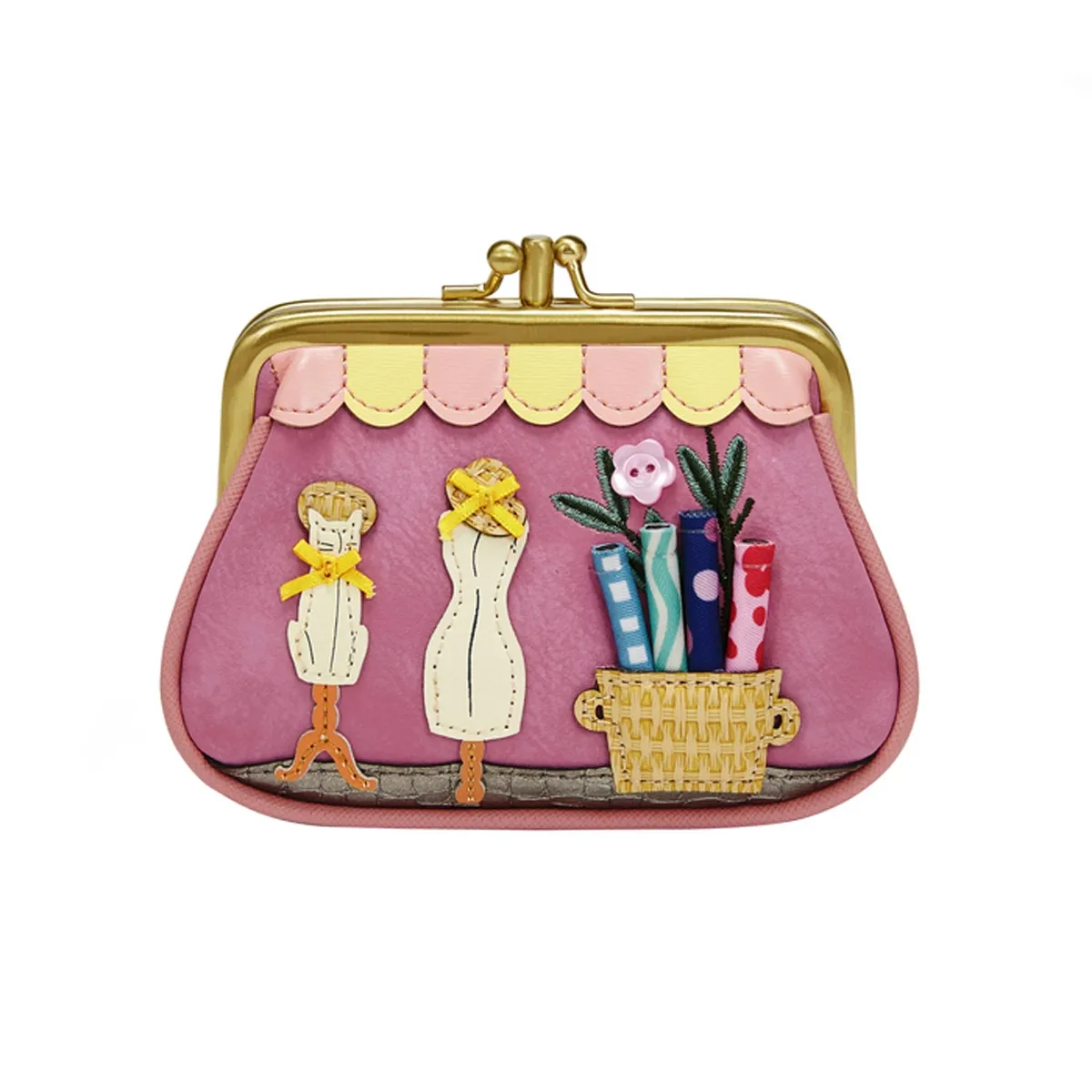 Clipper Coin Purse - Sewing Shop Raspberry