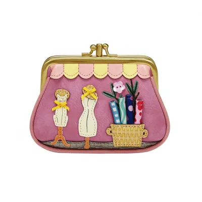 Clipper Coin Purse - Sewing Shop Raspberry