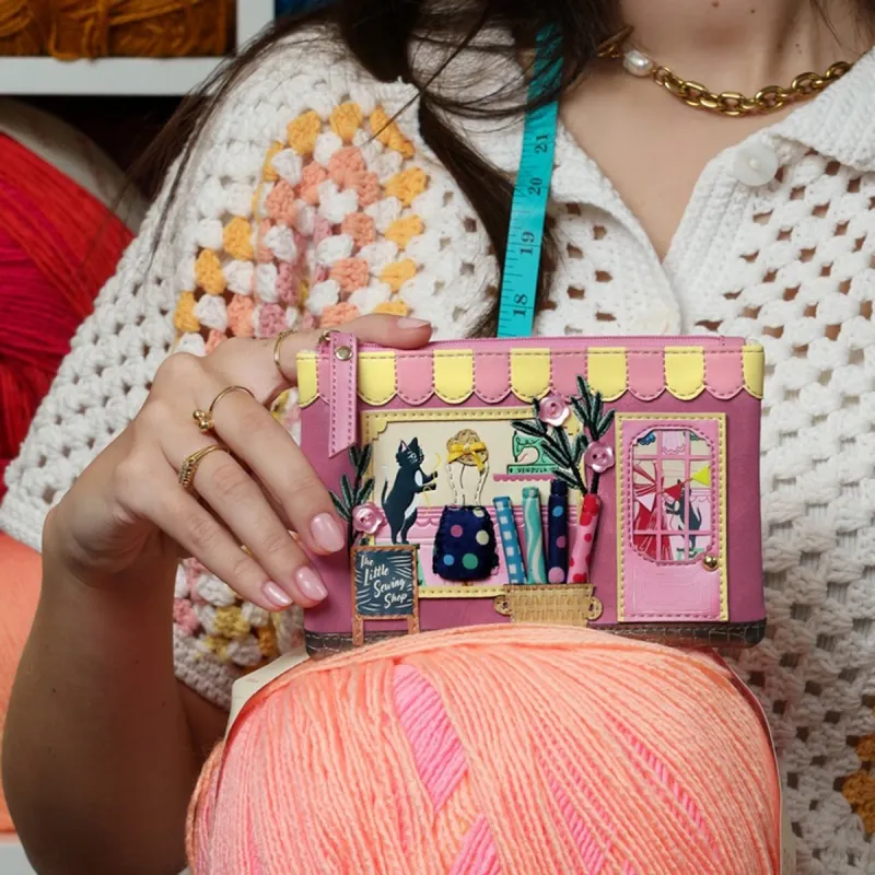 Zipper Coin Purse - Sewing Shop Raspberry