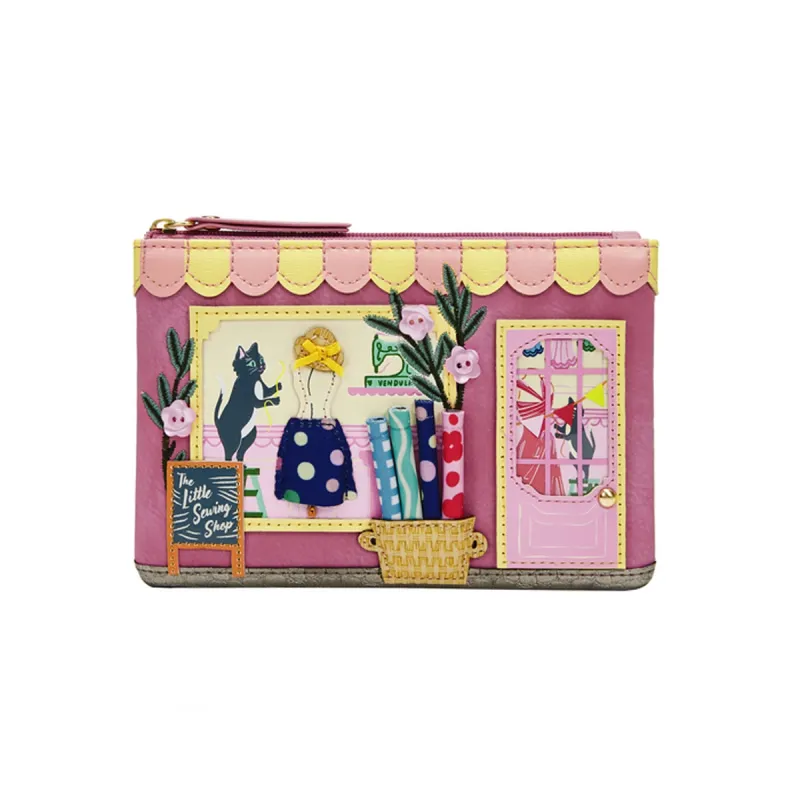 Zipper Coin Purse - Sewing Shop Raspberry
