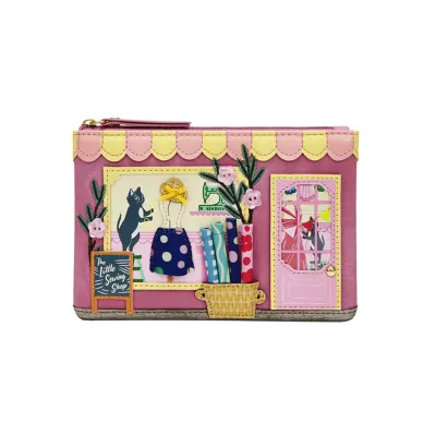 Zipper Coin Purse - Sewing Shop Raspberry