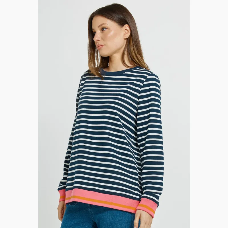 Tyra Sweat - Navy/White Stripe