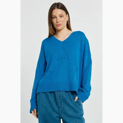 Selene Star Sweater - Blue