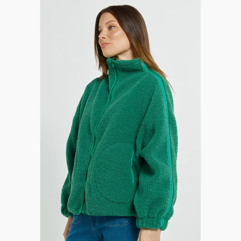 Aubrey Fleece Jacket - Green/Dk Green
