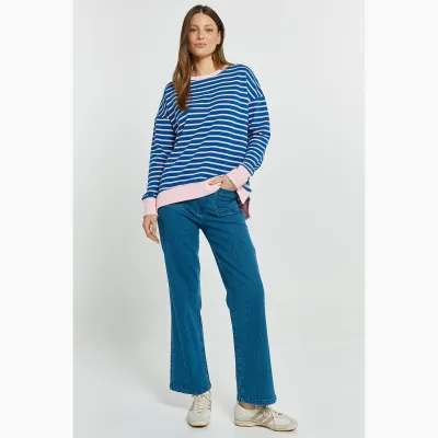 Tide Sweatshirt - Blue/Pink Stripe