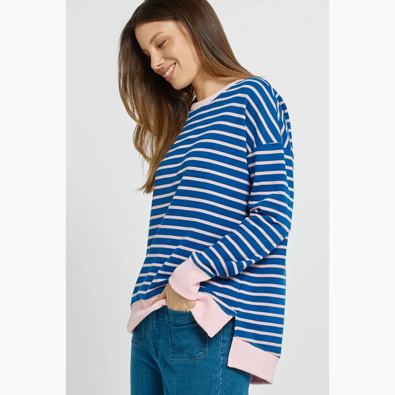 Tide Sweatshirt - Blue/Pink Stripe
