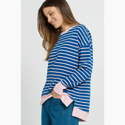 Tide Sweatshirt - Blue/Pink Stripe