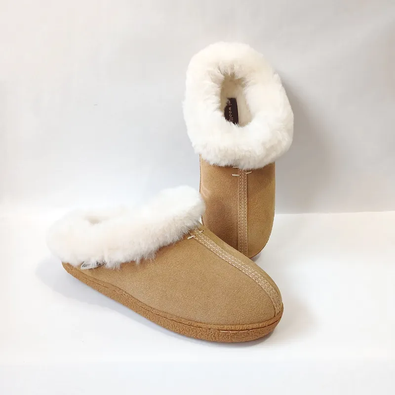 Aria Scuff Slippers - Walnut
