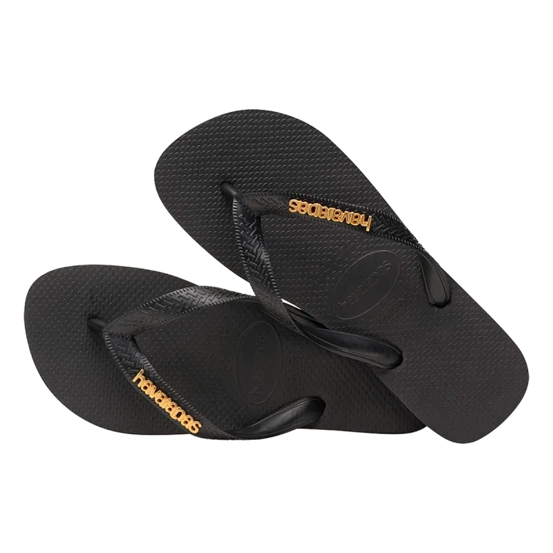 Havaianas Top Logo Metallic - Black/Gold