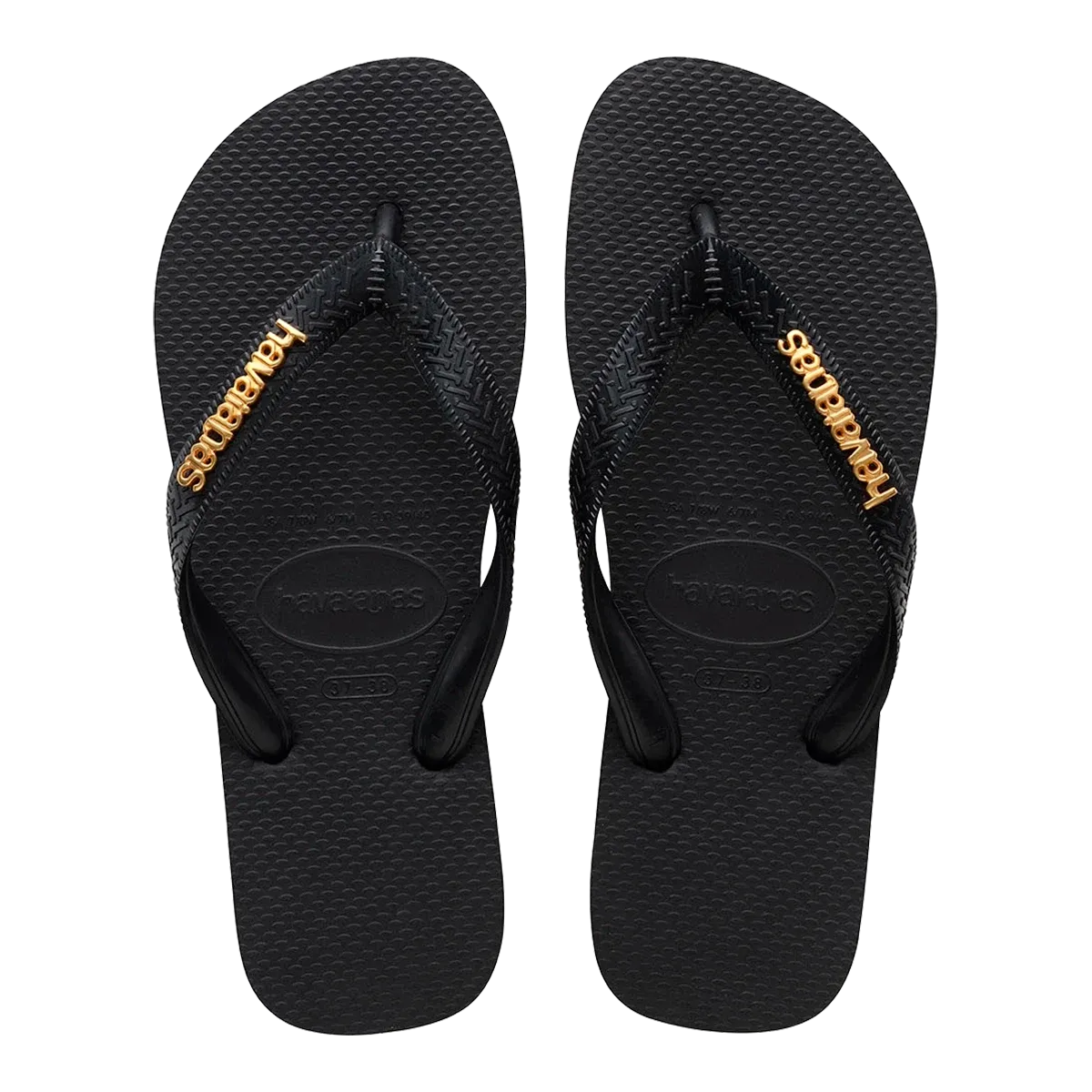 Havaianas Top Logo Metallic - Black/Gold