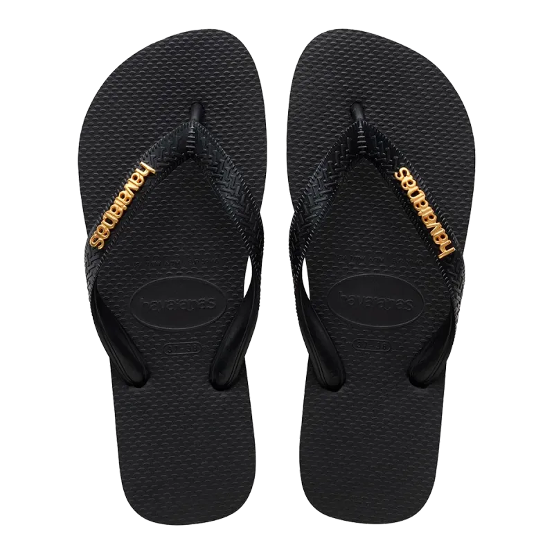 Havaianas Top Logo Metallic - Black/Gold