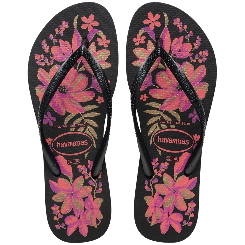 Havaianas Women's Slim Organic - Black/Pink
