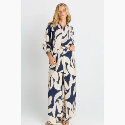 Zander Pant - Navy Floral Print
