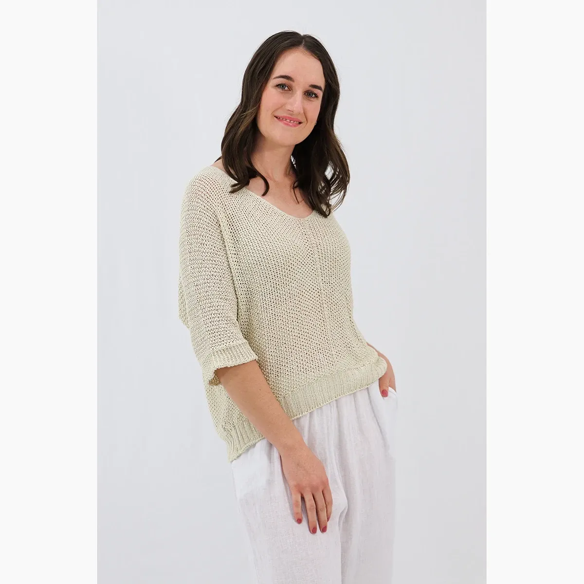 Gina Light &amp; Loose Knit, Colour: Natural, Size: OS