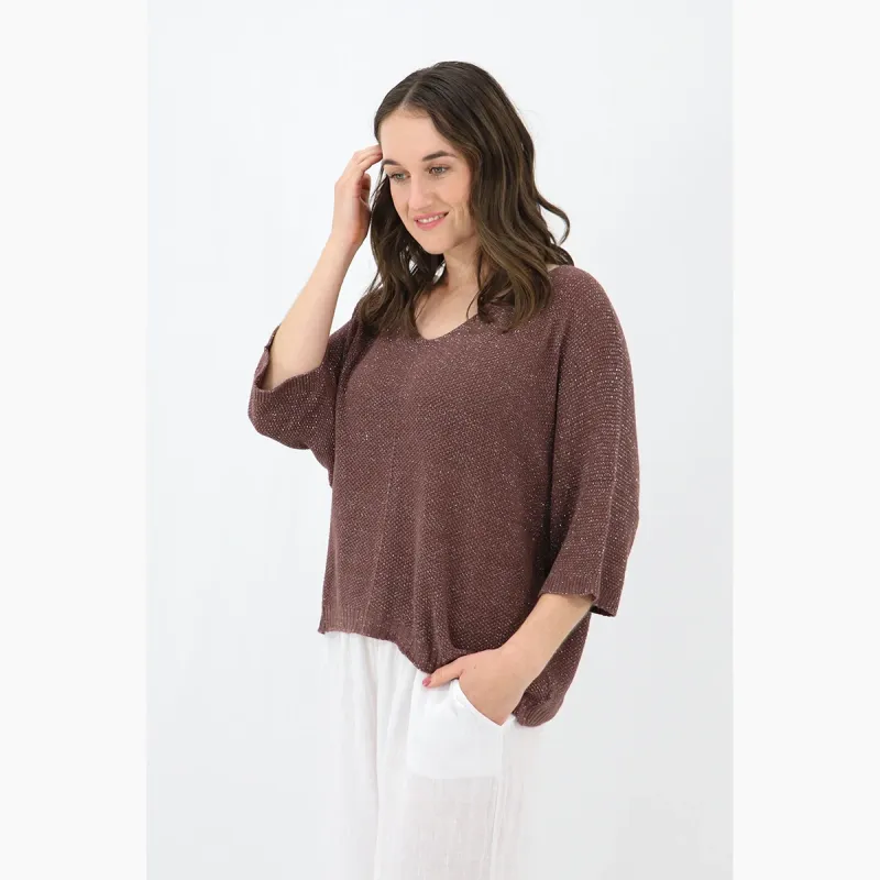 Gina Light &amp; Loose Knit Glitter