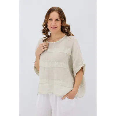 Angie Linen Gauze Blouse