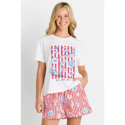 Ellia Crew Tee - Sun, Sea, Love