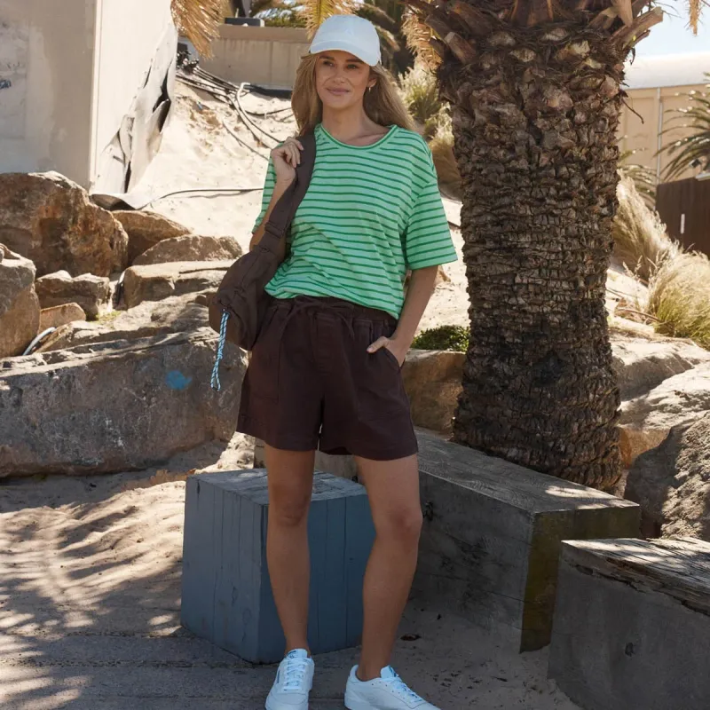 Quinn Cotton Short - Chocolate