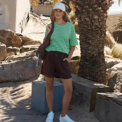 Quinn Cotton Short - Chocolate