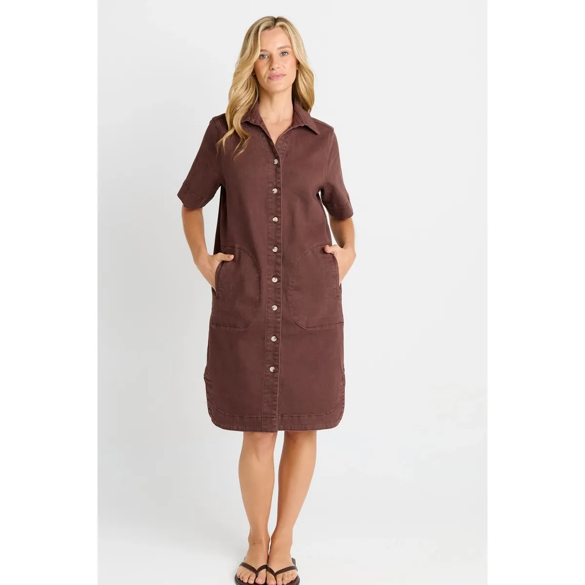 Dawson Denim Dress - Chocolate