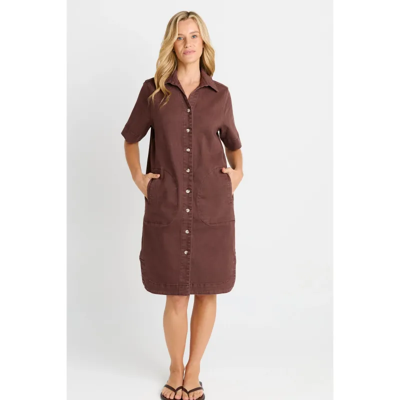 Dawson Denim Dress - Chocolate