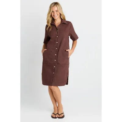 Dawson Denim Dress - Chocolate