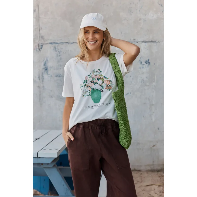Ellia Crew Tee - Flower