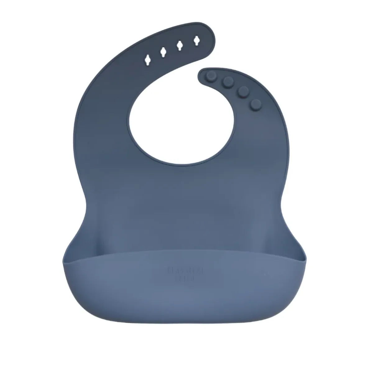 Silicone Bib, Color: Denim