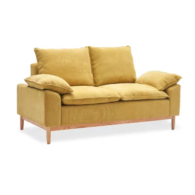 Feather Blend 2 Seat Sofa - Yellow