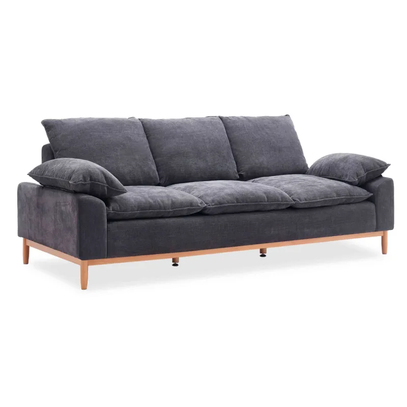 Feather Blend 3 Seat Sofa - Grey