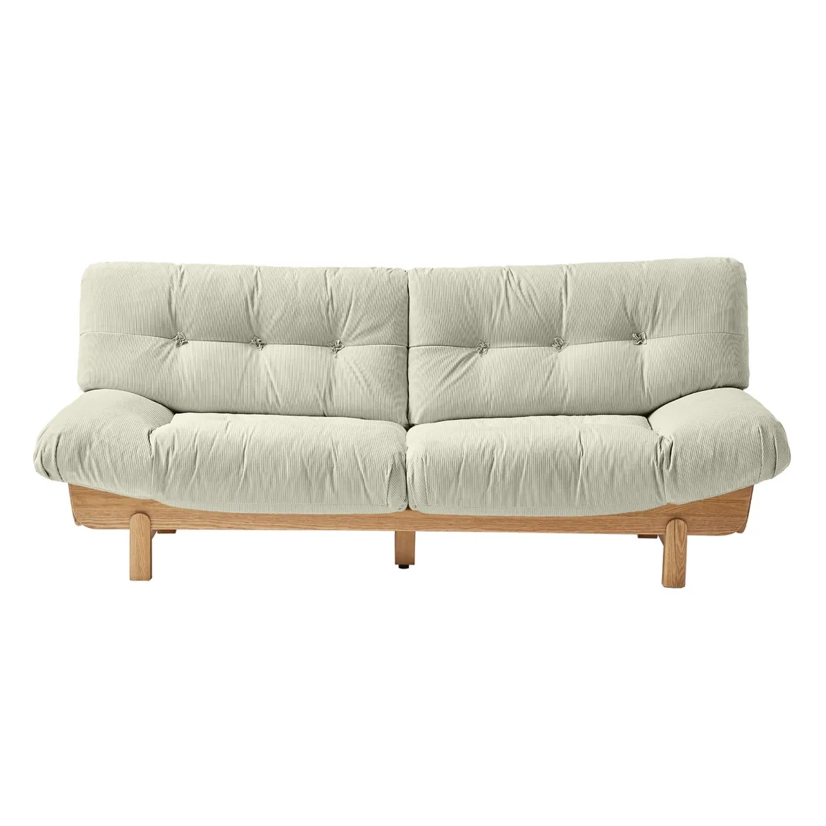 2 Seat Sofa w Cushion - Natural/CreamGrey