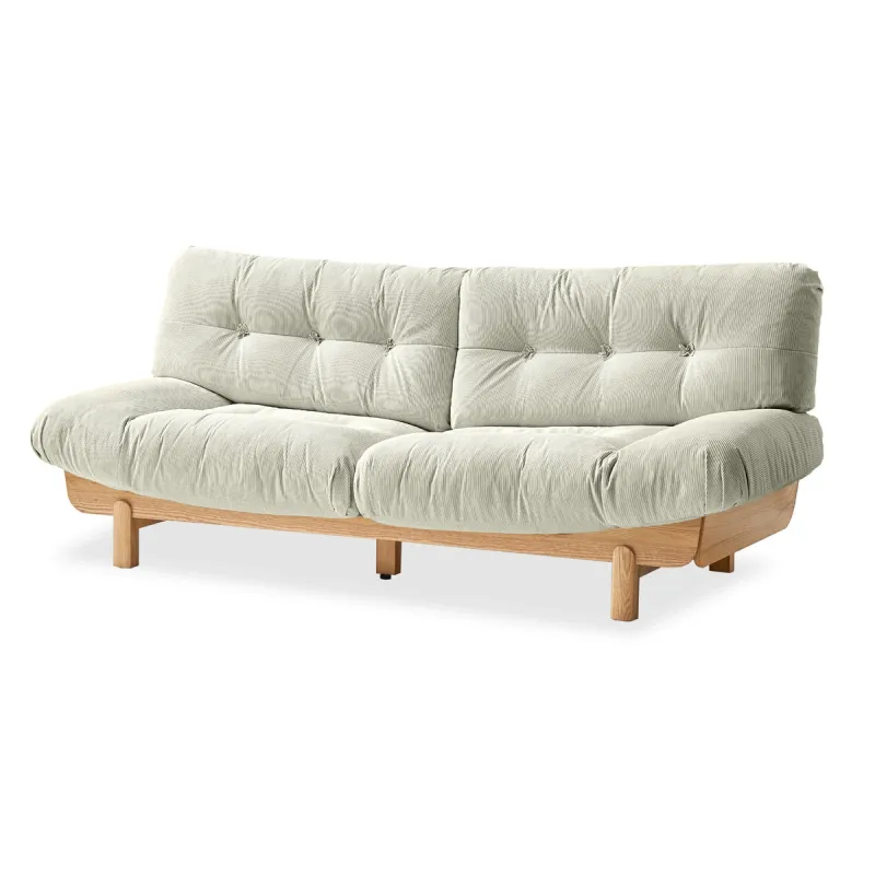 2 Seat Sofa w Cushion - Natural/CreamGrey