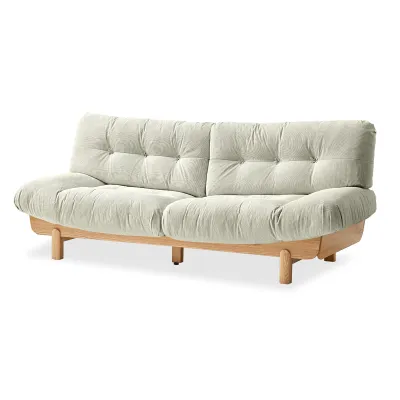 2 Seat Sofa w Cushion - Natural/CreamGrey