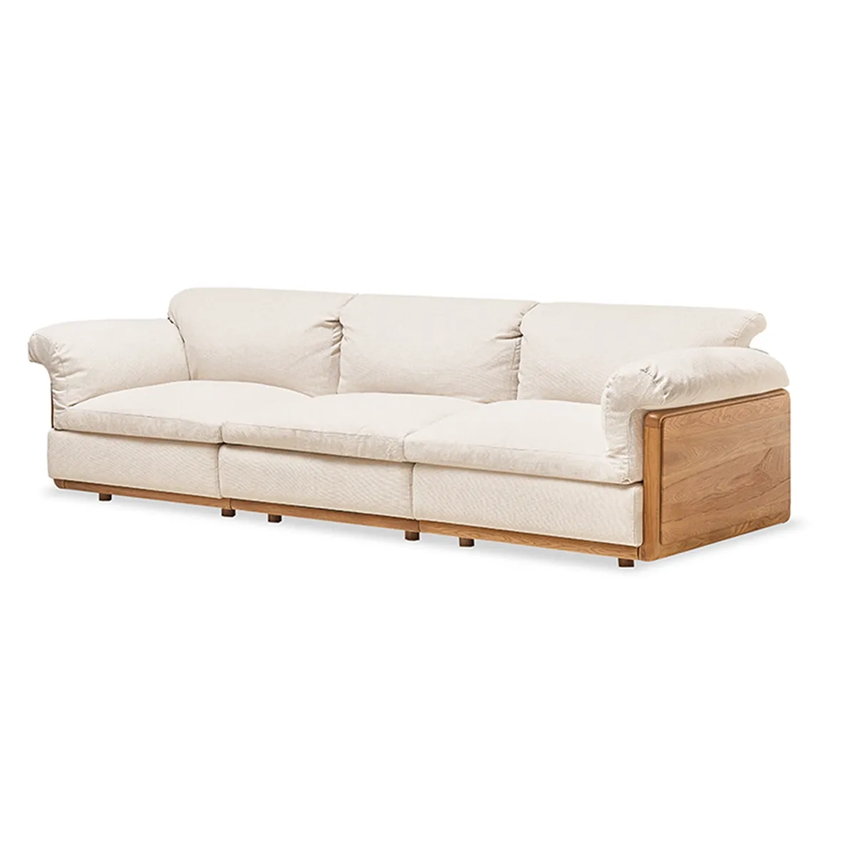 3 Seat Sofa - Natural/White