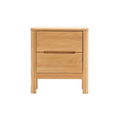 Nightstand w Two Drawers - Natural
