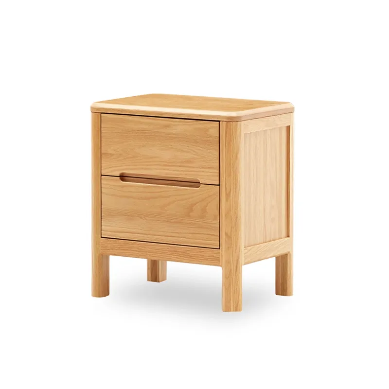 Nightstand w Two Drawers - Natural