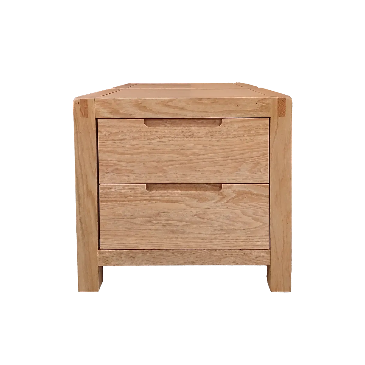 Nightstand w Two Drawers - Natural
