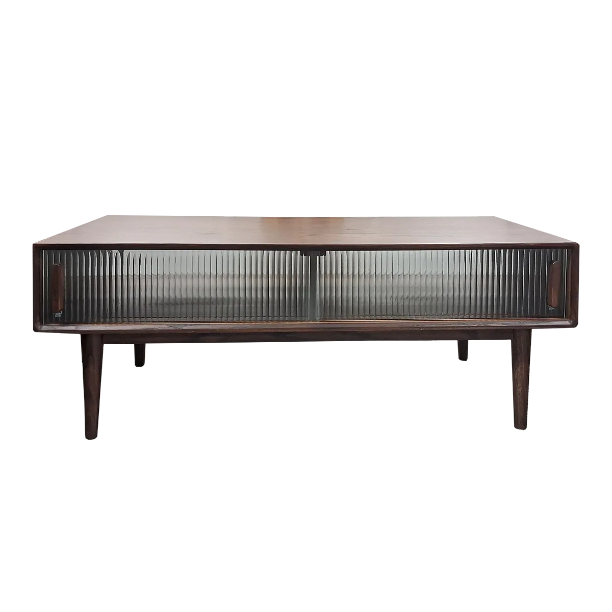 Side Table w sliding door - Black Walnut