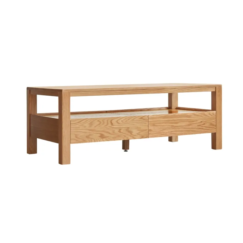 Coffee Table w 4 drawers - Natural