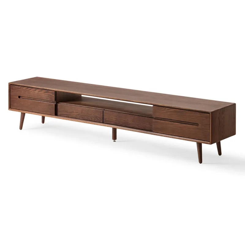 TV Cabinet w partition - Black Walnut
