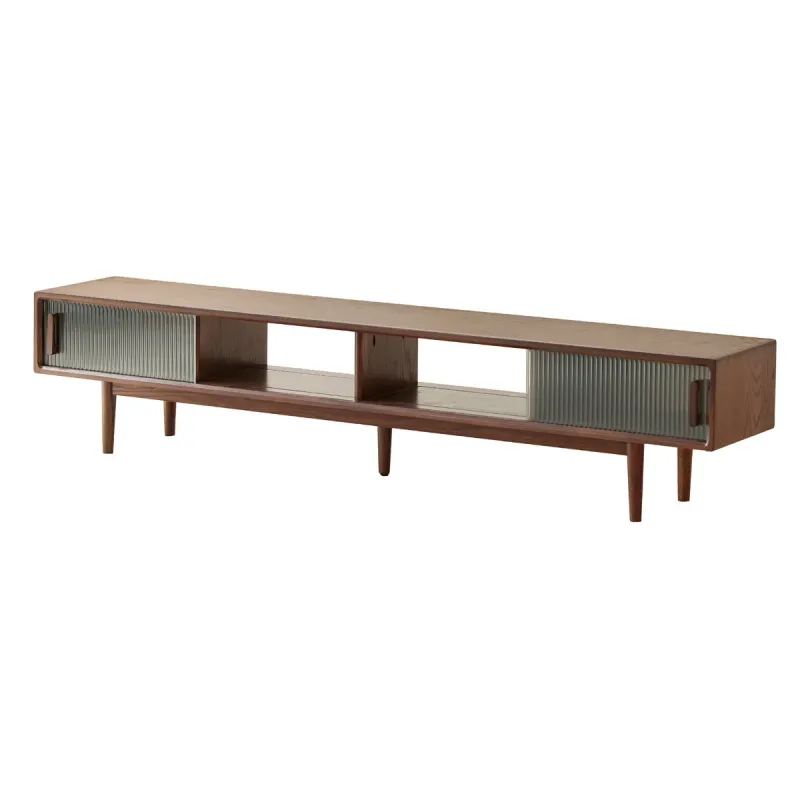 TV Stand w 2 sliding doors - Black Walnut