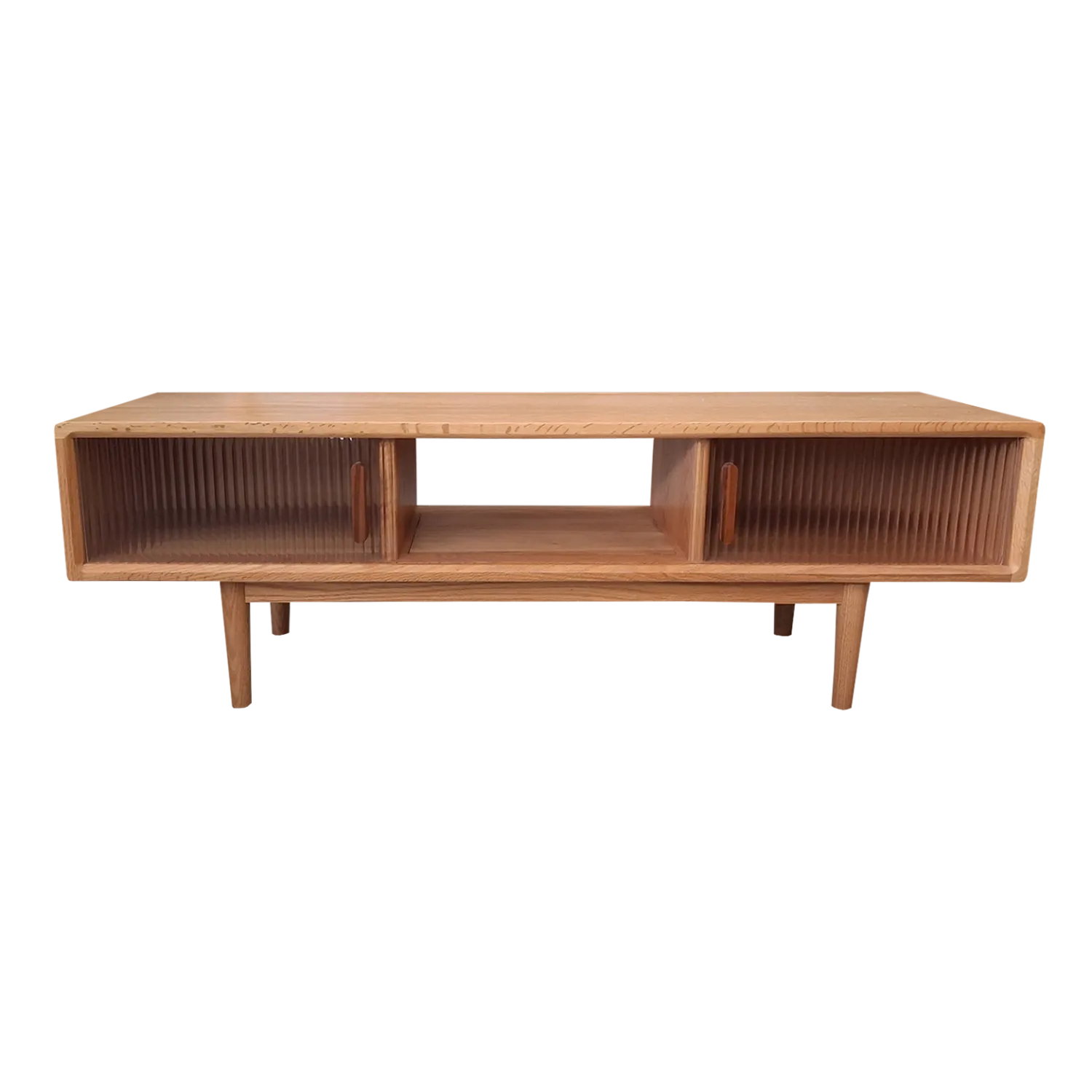 TV Stand w 2 sliding doors - Natural