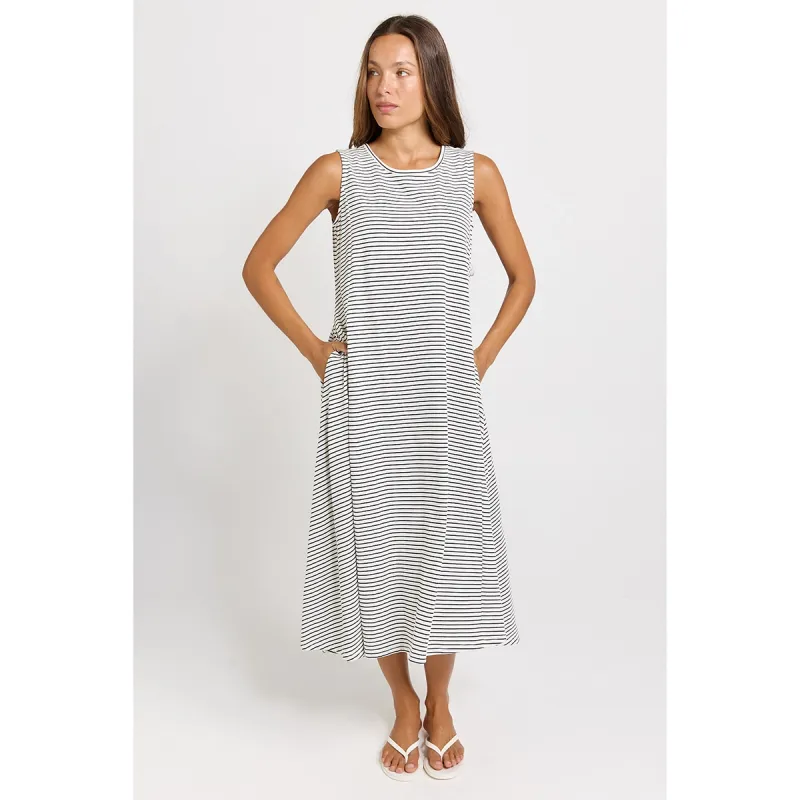Sabrina Maxi Dress - Navy Stripe