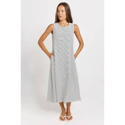 Sabrina Maxi Dress - Navy Stripe