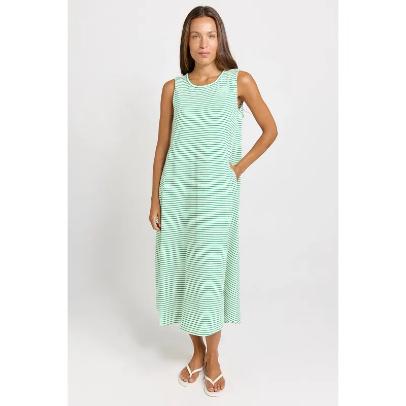 Sabrina Maxi Dress - Green Stripe