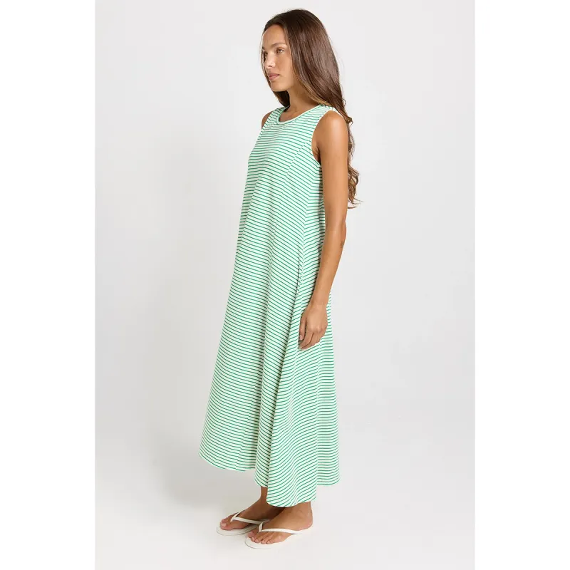 Sabrina Maxi Dress - Green Stripe